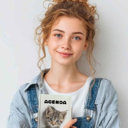 Agenda scolaire 2025 2026 : chat mignon pour l année scolaire 2025-26