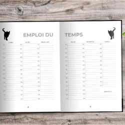 Agenda Scolaire avec Emploi du Temps heure par heure 2025 2026