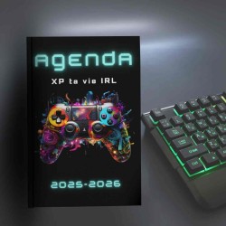 Agenda scolaire 2025 2026 format A5 et couverture souple / emploi du temps heure par heure
