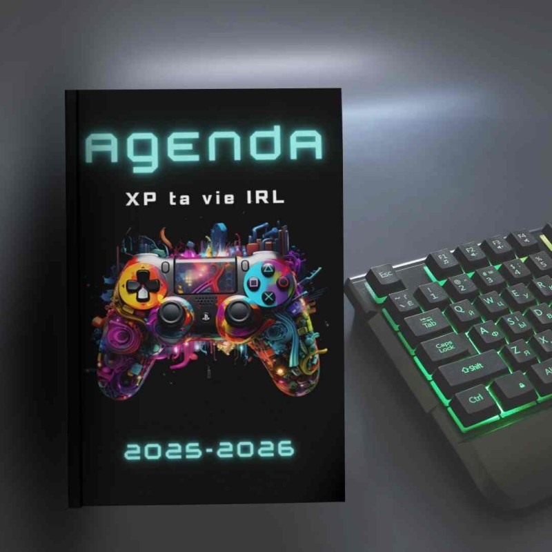 Agenda scolaire 2025 2026 format A5 et couverture souple / emploi du temps heure par heure